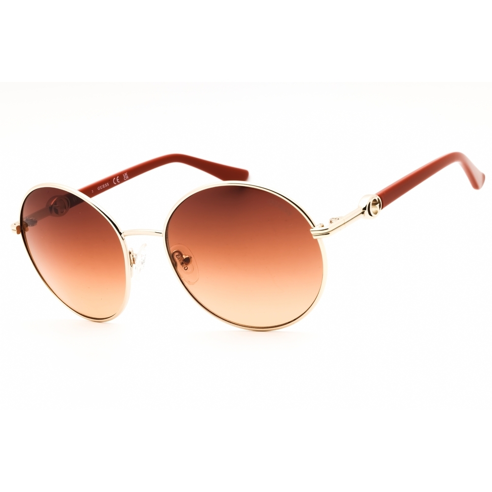 NWT Guess GU00260-32F Gold Round 56mm Sunglasses